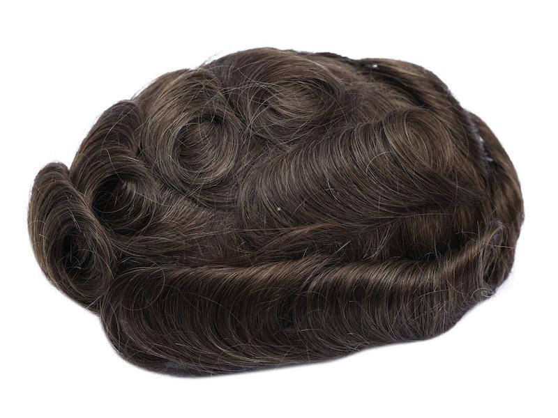 Natural and soft Swiss lace men hair pieces