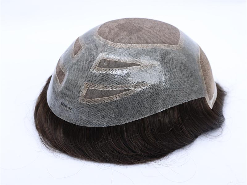 Or model natural hairline durable monofilement lace men wig